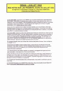 MES NOTES SUR LE DEBUT JUILLET 62   (1)